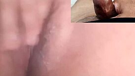 Me excitando com a novinha safada da minha ex batendo uma siririca gostosa que me fez gozar.