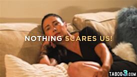 asian milf calming scared stepdaughter and stepson.