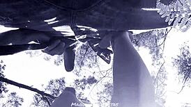 outdoor blowjob bluee big deep throat.