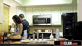 Sneaky milf handling stepdaughter's boyfriend's dick 😏