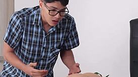 Sexy MILF gets her ass fucked by a virgin boy in the bedroom