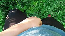 We Masturbate With Our Neighbor On The Street And Cum At The Same Time