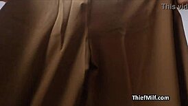 why is the mature milf stealing the pocket pussy. she's getting fucked hard at work by monster cock in office