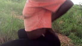 crazybitch twerks wildly half naked in forest