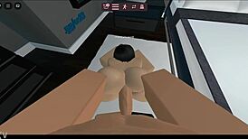 feeling so horny in the roblox condo with that bot for intense doggystyle sex
