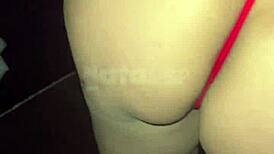 Wife's first swing house encounter with well-hung single guy in front of cuckold.