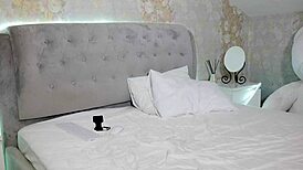 a student with big tits undresses on camera after studying