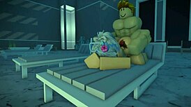 Roblox slut moans as big black cock fucks her rough and hard