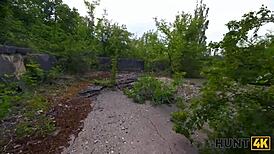 Hunt4k sexy russian slut got horny and cheated on boyfriend with stranger in public