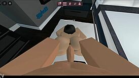 feeling so horny in the roblox condo with that bot for intense doggystyle sex