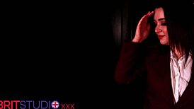 Student eagerly sucks cock through the gloryhole