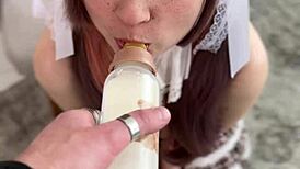 Delicious reward for cute nerd