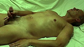 Fit Man With Pierced Cock Wanks Until He Orgasms And Cums