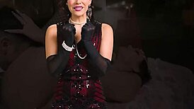 busty wife fantasizes hot blonde during husband fuck