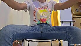 I found my stepbrother masturbating and helped with a passionate fuck.