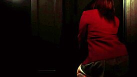 Student eagerly sucks cock through the gloryhole