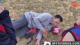 I watch my soccer teammates seduce the coach