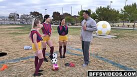I watch my soccer teammates seduce the coach