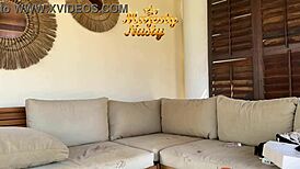 Oil Up In Public Outdoor Exposure