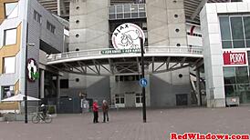 Inked goth spoils Amsterdam tourist! 😈