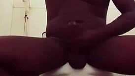 Naija jerking to my neighbors moaning in this solo homemade session