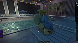 Roblox slut moans as big black cock fucks her rough and hard