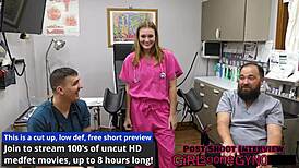 Tyler Lynn's yearly dental exam! Gloves, latex, natural tits, close-up, cum in mouth, mouthful!