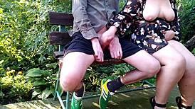 did you see that curvy step mom flash her natural tits in the park?