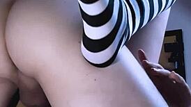 Petite College Girl After Exercise Class