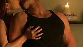 Fishnet Stockings Massage Turns Client Rock Hard