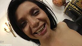 Hot anita sparkle takes big cock in ass and gets huge cum on face