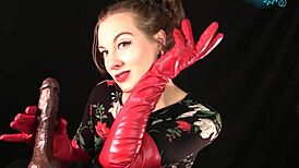 Feel the Thrill of That Red Leather Glovejob!