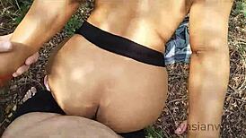 hey, fucking asian milf in the public park was so hot