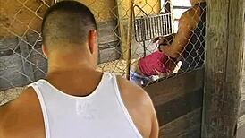 Girl Gives Blowjob On Country Ranch