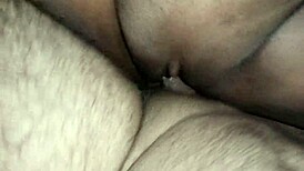 housewife's pussy wets during sex with mature man, then pisses in toilet