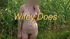 Young Wife Takes First Nude Walk Outdoors