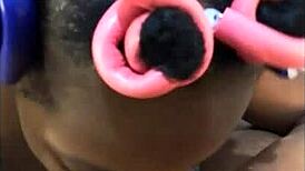 Wish you were here to explode milk on my cumslut ebony face 😍