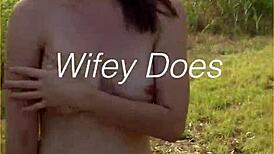 Young Wife Takes First Nude Walk Outdoors