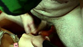 she's GOT huge cum on her face and in her mouth