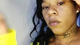 ooh, mature ebony milf masturbates with dildo and fingers for intense orgasm 😍