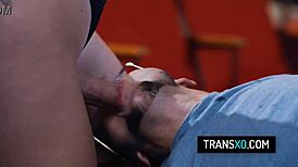 Two Shemales Seduce Trans Man in Cinema with Jade Venus Ariel Demure Nicky Zeal