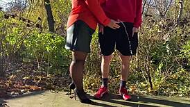 mother-in-law loves holding my dick outside while i pee in the public toilet