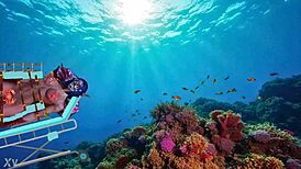 Oh, Narlinda's tied underwater for that spanking bondage!