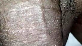 Man Intensely Plays with Huge Black Cock Close-Up