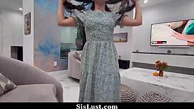 caring stepsister helps her divorced stepbrother feel better