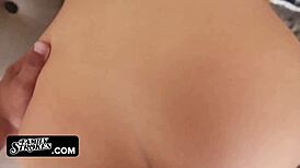 melissa is helping her stepbrother by blowing and screwing him, so taboo 😈.