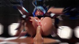 Animated hentai 3D compilation of assfucking scenes