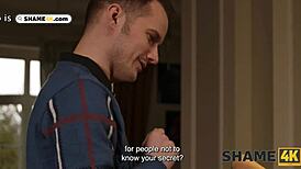 This Shame4k video shows brunette milf Xenia Nice getting fucked by a big young British cock