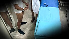 spying on that hot mexican nurse getting naughty in the office