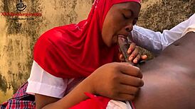 Horny School Girl Fucks Big Black Cock Outside Classroom